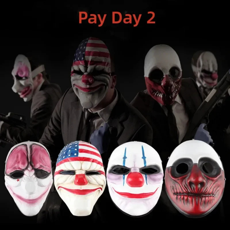 Party Games Steam - Topeng PVC Cosplay Badut Menyeramkan Dallas