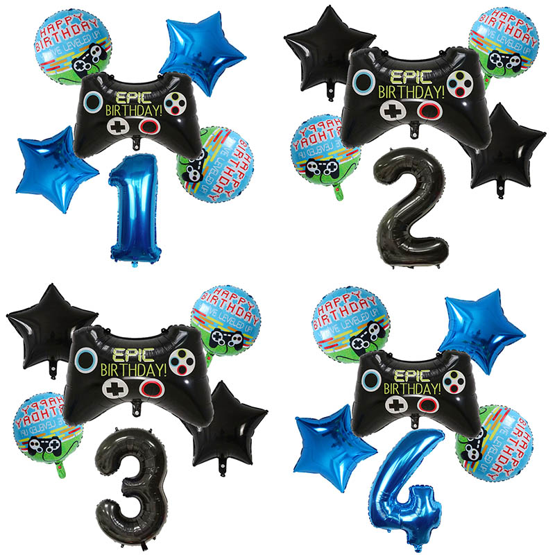 Party Games Kids Birthday - 6 Buah Balon Helium Foil Gamepad