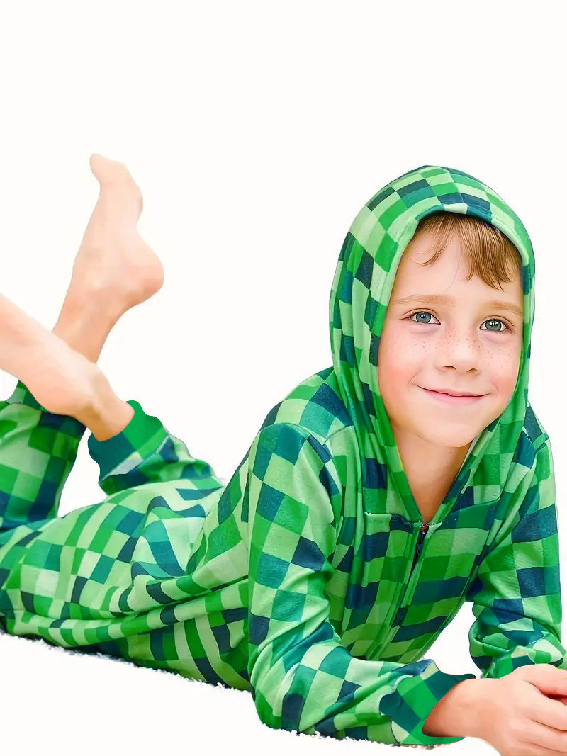 Party Games Minecraft - Kostum Creeper Karnaval Permainan Anak Laki-laki
