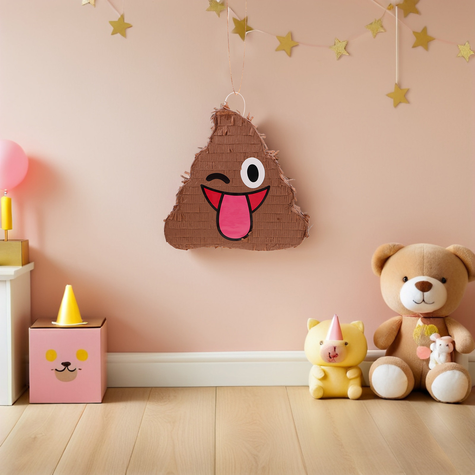 Party Games Kids Birthday - 1 Set Pinata Kotoran Dekorasi Pesta