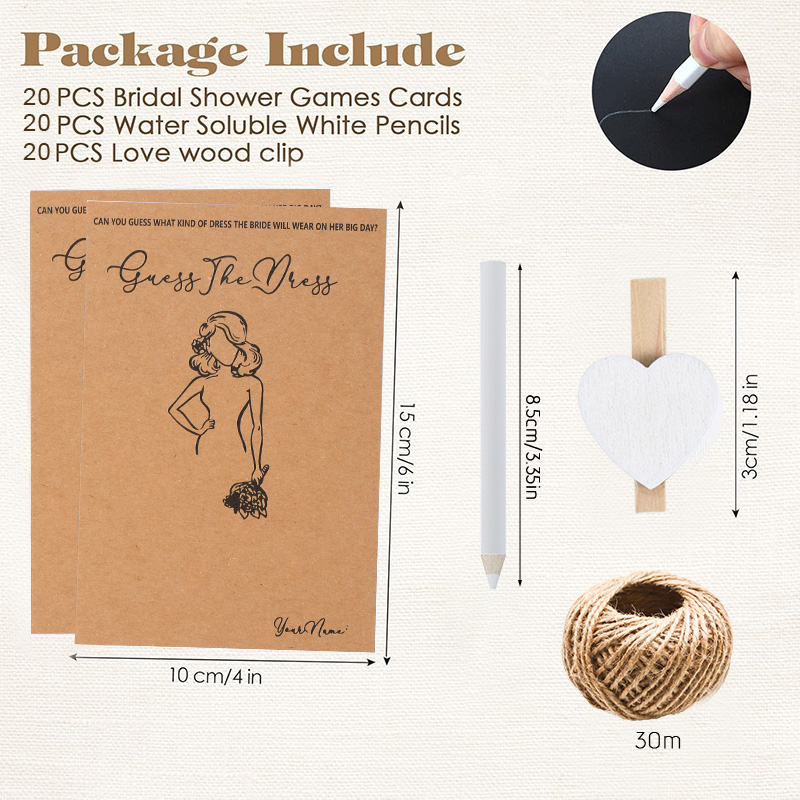 10/20Set Kartu Permainan Gaun  - Party Games Bridal Shower ulasan dan harga