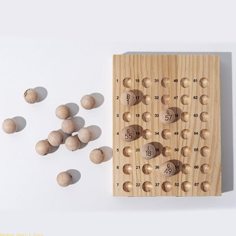 A0KA 75 Buah Bola Bingo Kayu A - Party Games Easy ulasan dan harga