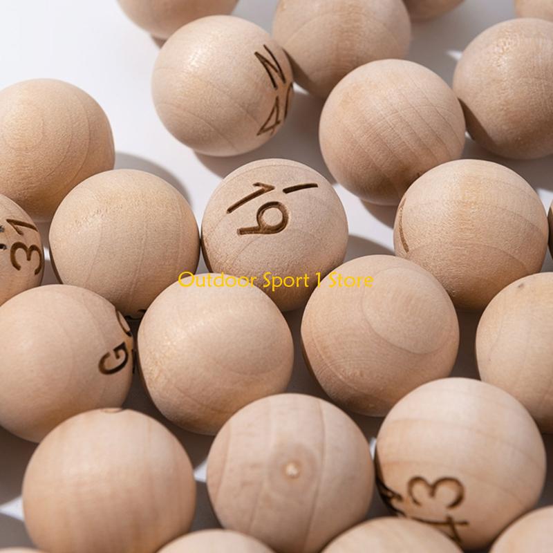 A0KA 75 Buah Bola Bingo Kayu A - Party Games Easy ulasan dan harga
