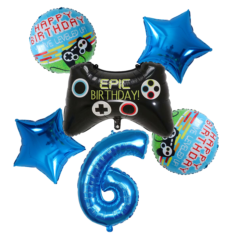 6 Buah Balon Helium Foil Gamep - Party Games Kids Birthday ulasan dan harga