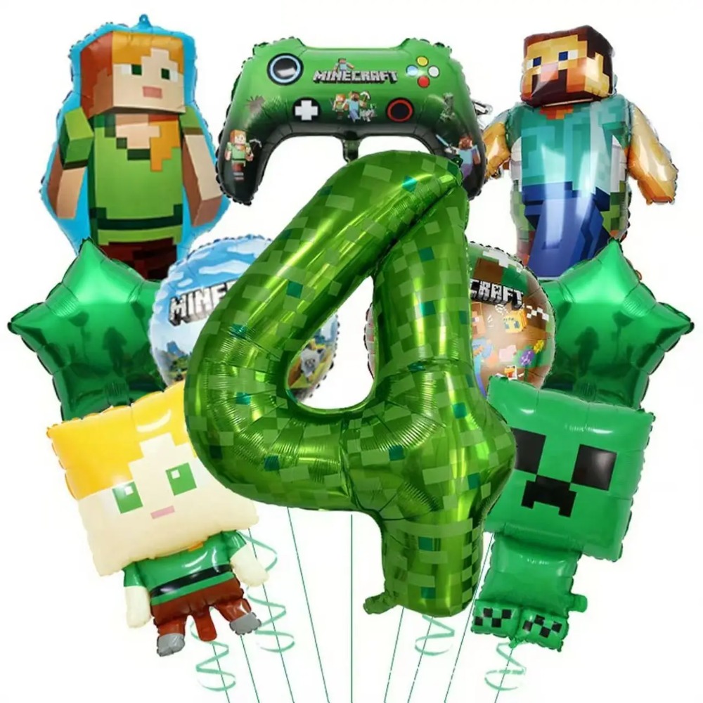 Balon Foil Aluminium Gaya Mine - Party Games Minecraft ulasan dan harga