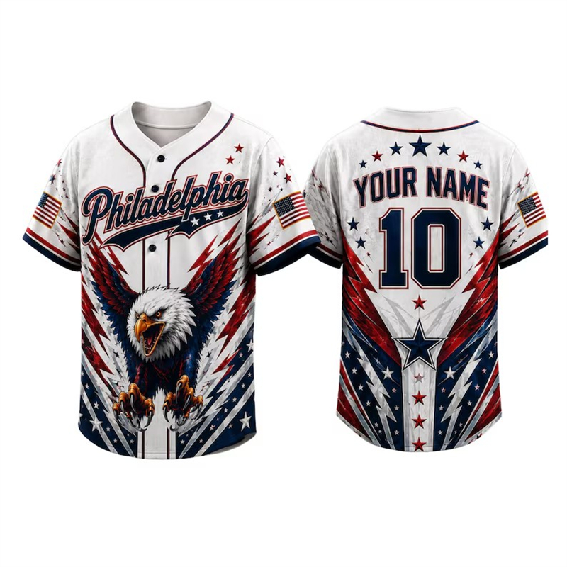 Jersey Baseball Retro Kustom B - Party Games Usa ulasan dan harga