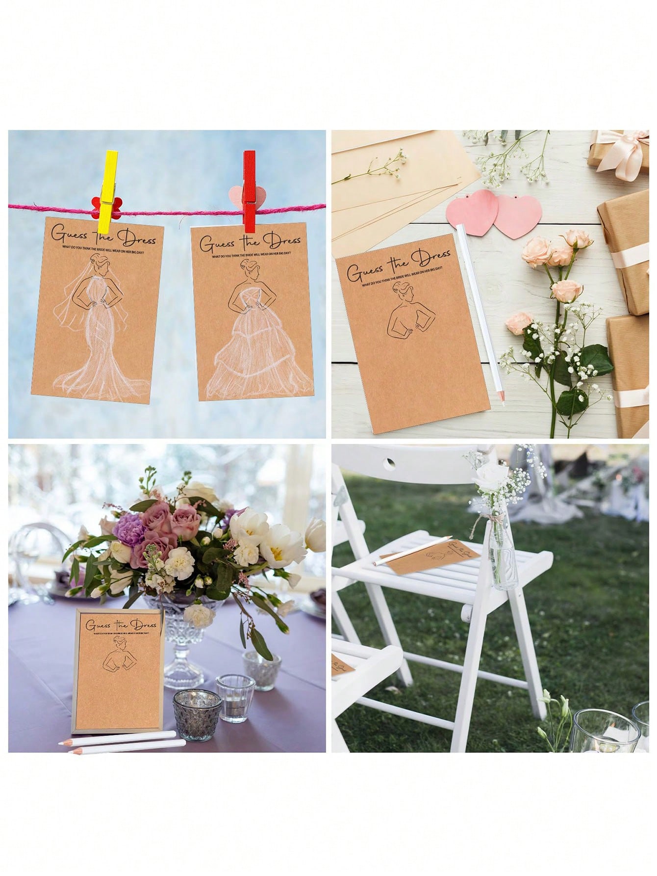 20/40 Buah Gaun Menebak Set Pe - Party Games Bridal Shower ulasan dan harga