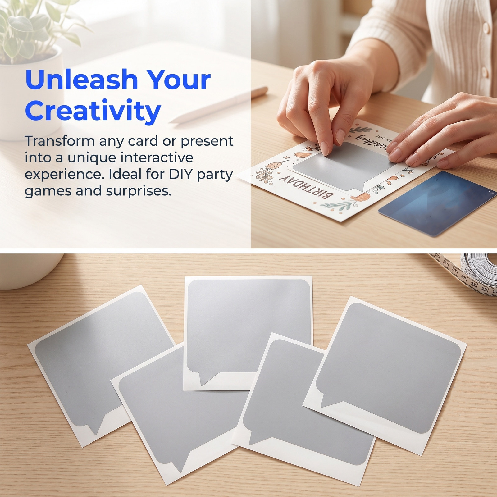 100Pcs Stiker Scratch Off Pera - Party Games Bridal Shower ulasan dan harga