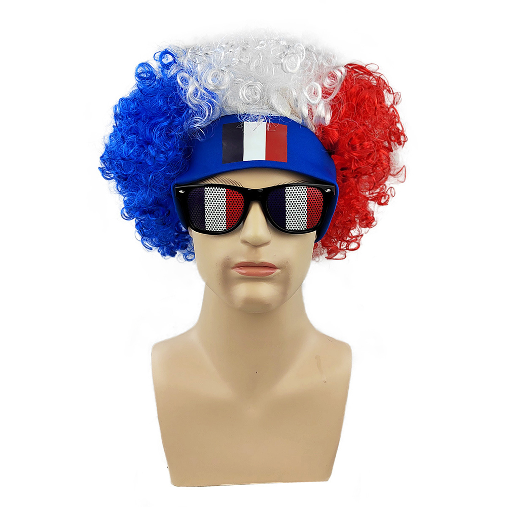 Set Wig Afro Bendera AS + Kaca - Party Games Usa ulasan dan harga