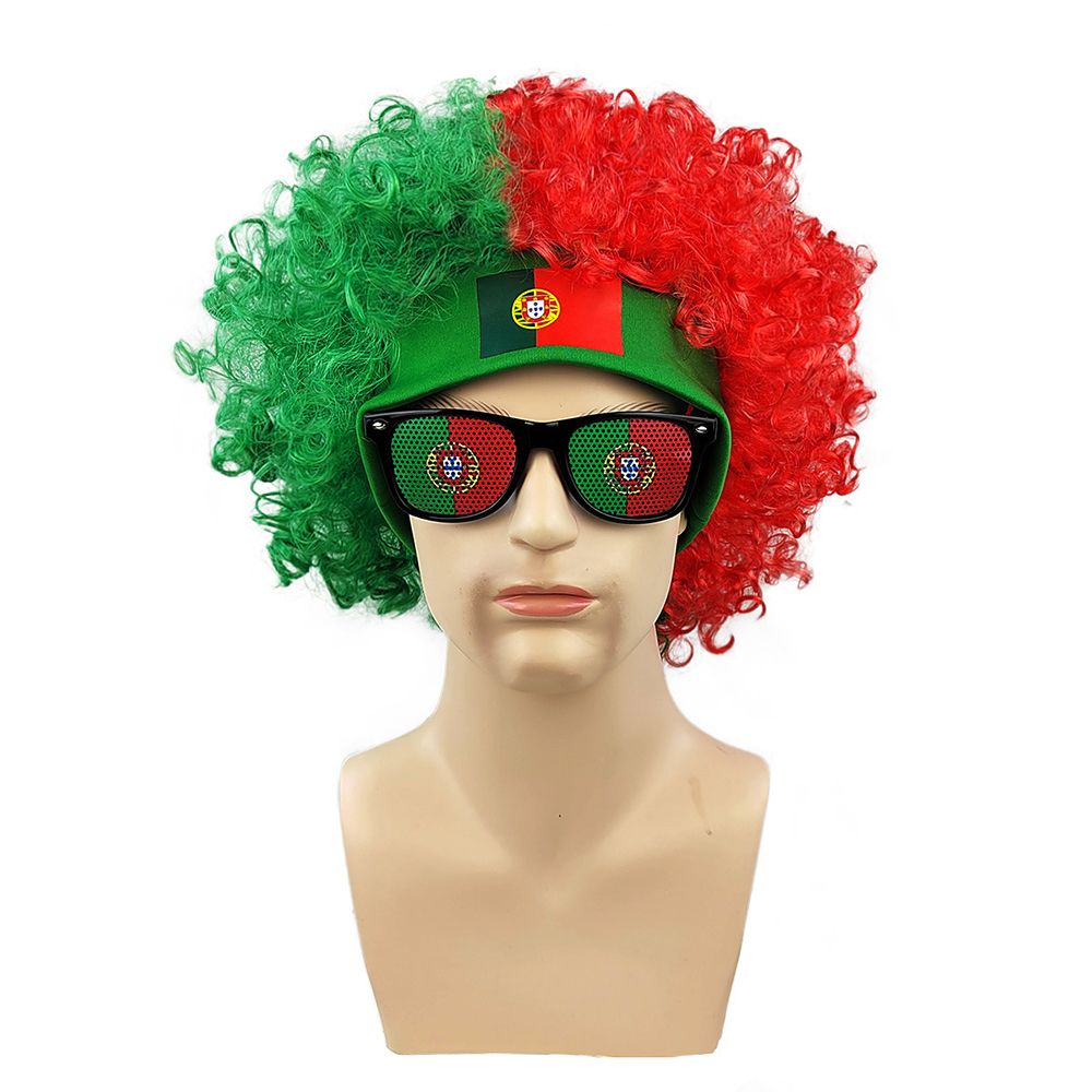 Set Wig Afro Bendera AS + Kaca - Party Games Usa ulasan dan harga