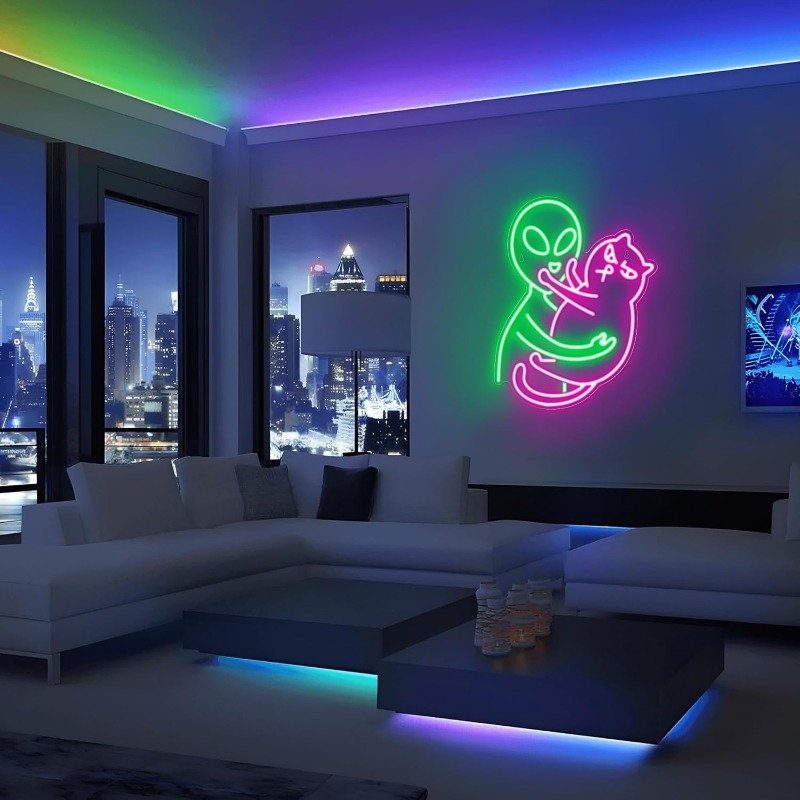 Lampu Neon Alien Cat, Lampu LE - Party Games Best ulasan dan harga